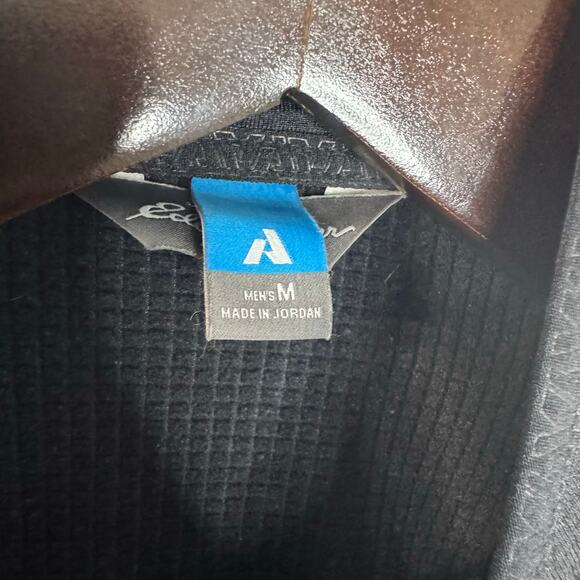 Eddie Bauer Men's High Route Grid Air 1/4-Zip Sweatshirt Black Outdoor Sz M - Picture 7 of 15